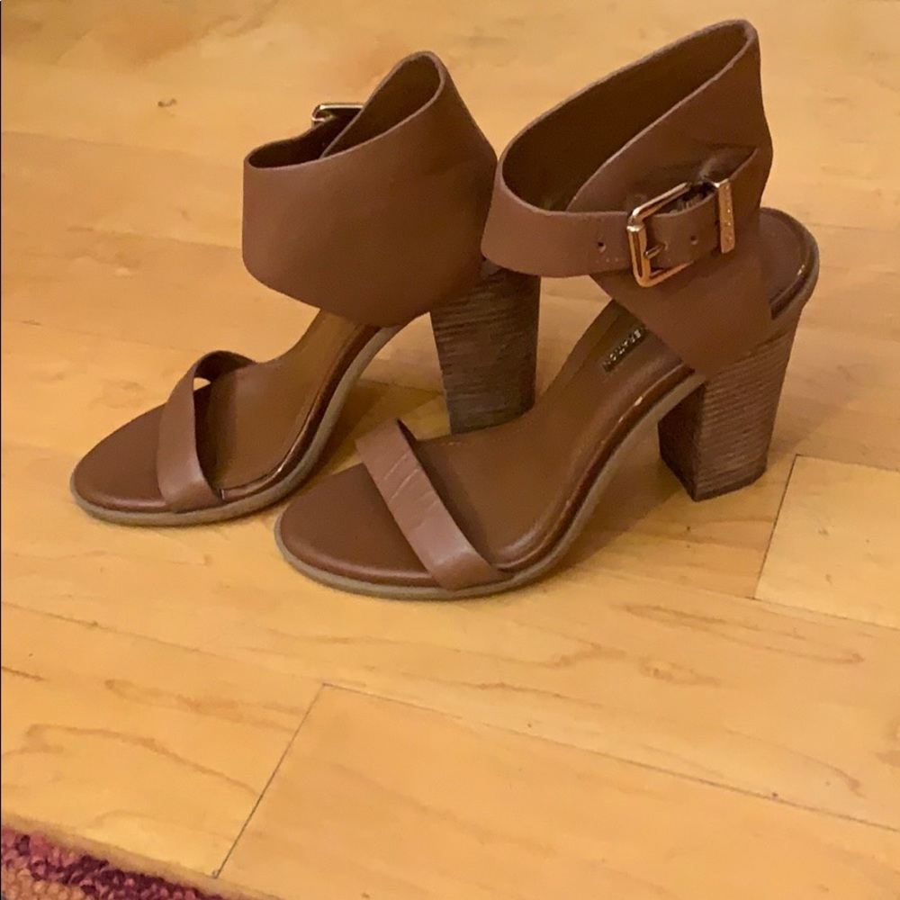 BCBGeneration Strapped Chunky Heels